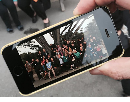 Photo of a photo of AppCamp attendees