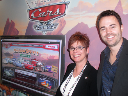 Rachel DiPaola,  Lane Merrifield of Disney Interactive Studios and the launch of World of Cars