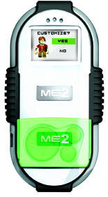 This ME2 handheld device by Irwin Toy is a gaming unit,  a pedometer,  and a currency collector to be used in an online world