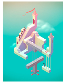 Beautiful art and engaging game play can be found in the Escher-esk app called Monument Valley