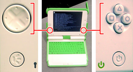 OLPC XO laptop game buttons