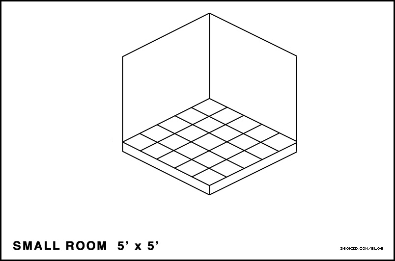 A smaller sized 5' x 5' Webkinz room grid.